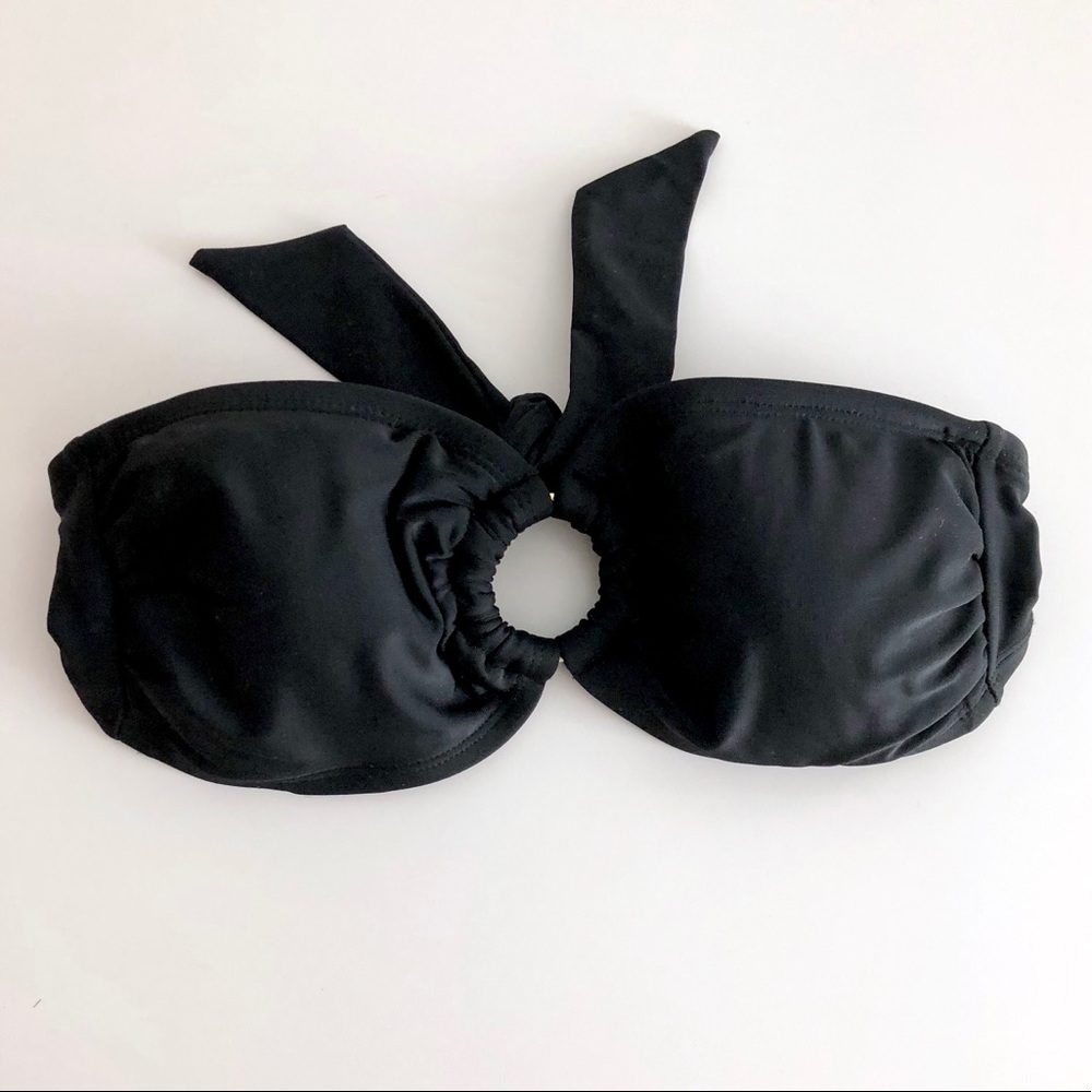 Black Strapless Bikini Top